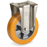 65HT SF/PT - High thickness "TR" polyurethane wheels, aluminum center, fixed "PT" type support