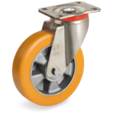 TR high thickness polyurethane wheels, medium-heavy duty (P) brackets