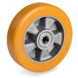 65HTALCC - "TR" high thickness polyurethane wheels, aluminium and cast iron centre