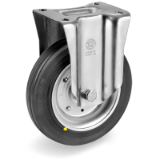 SF/NL - Standard rubber wheels, fixed bracket type "NL"