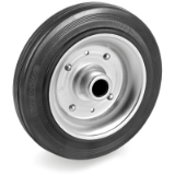 53PSDCB - Standard rubber wheels, pressed steel discs, plain bore