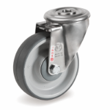 SRFP NLX - Thermoplastic rubber wheels, swivel bolt hole bracket type "NLX"