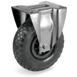 Pneumatic wheel, country profiled tyre, with polypropylene centre