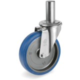 SRC/NL - "SIGMA ELASTIC" rubber wheels, swivel bracket with stem type "NL"