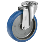SRFP/NL - "SIGMA ELASTIC" rubber wheels, swivel bolt hole bracket type NL