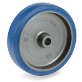 73P6CB - "SIGMA ELASTIC" rubber wheels, polyamide 6 centre, plain bore