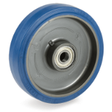 73P6CC - "SIGMA ELASTIC" rubber wheels, polyamide 6 centre, ball bearing bore